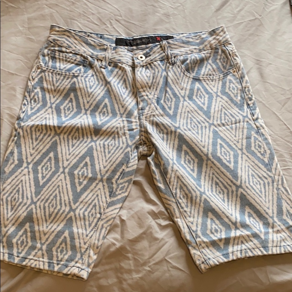 Blue denim funky shorts